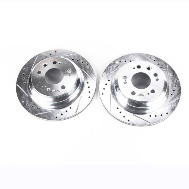 Power Stop 05-12 Acura RL Rear Evolution Drilled & Slotted Rotors - Pair - RPL Performance