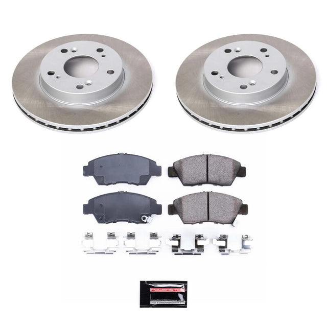 Power Stop 04-05 Honda Civic Front Semi-Coated Rotor Kit - RPL Performance