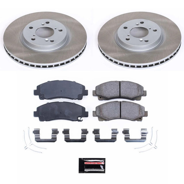 Power Stop 12-14 Honda Ridgeline Front Semi-Coated Rotor Kit - RPL Performance