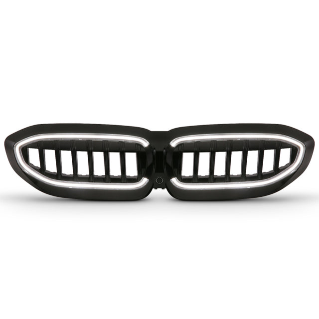 Anzo 19-22 BMW 3 Series Black Housing Full LED Front Grille w/ Initiation & Running Light