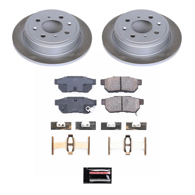 Power Stop 88-91 Honda Prelude Rear Semi-Coated Rotor Kit - RPL Performance