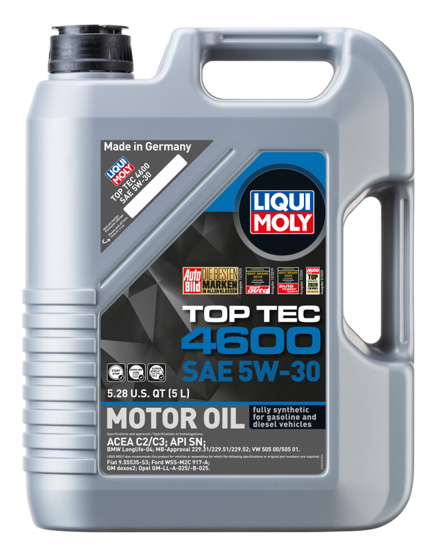 LIQUI MOLY 5L Top Tec 4600 Motor Oil SAE 5W30 - RPL Performance