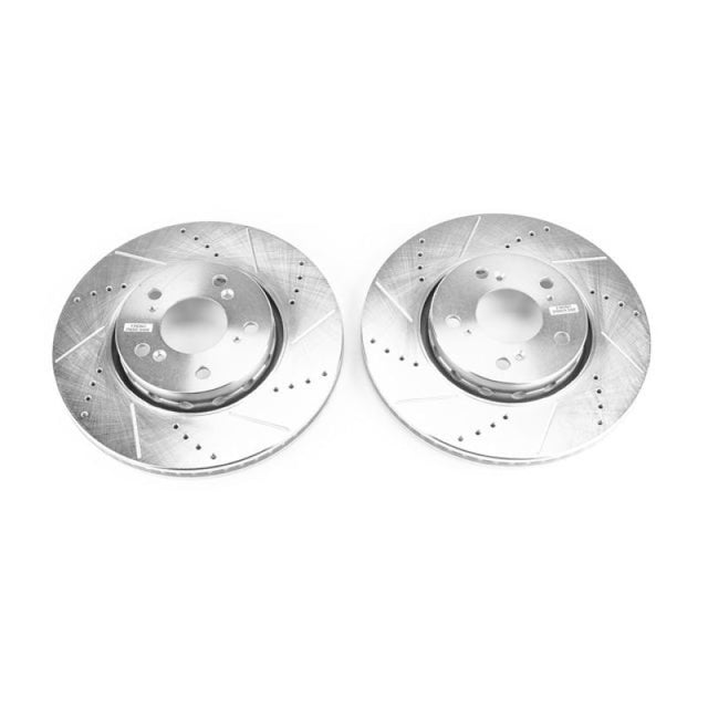 Power Stop 14-19 Acura RLX Front Evolution Drilled & Slotted Rotors - Pair - RPL Performance