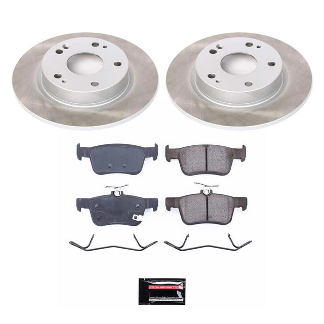 Power Stop 16-21 Honda Civic Rear Semi-Coated Rotor Kit - RPL Performance