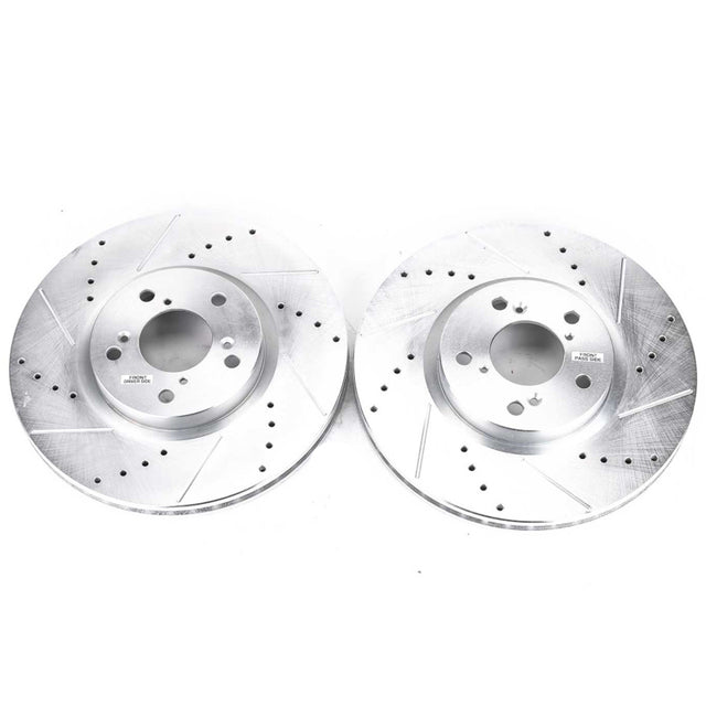 Power Stop 07-13 Acura MDX Front Evolution Drilled & Slotted Rotors - Pair - RPL Performance