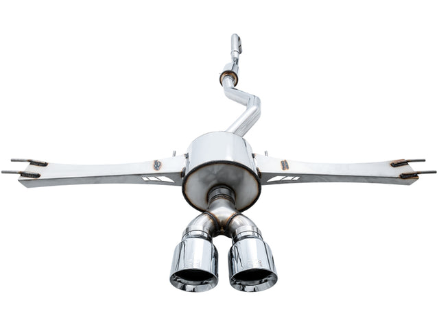 AWE Tuning 2016+ Honda Civic Si Touring Edition Exhaust w/Front Pipe & Dual Chrome Silver Tips - RPL Performance