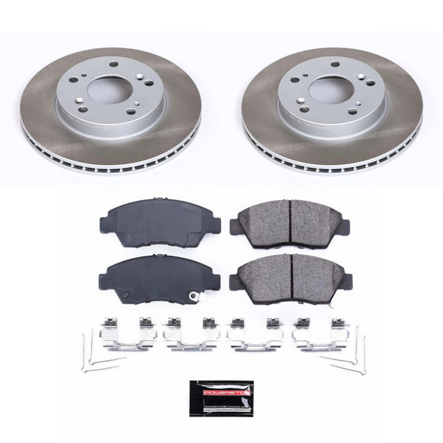 Power Stop 12-15 Honda Civic Front Semi-Coated Rotor Kit - RPL Performance