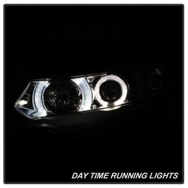 Spyder Honda Civic 06-08 2Dr Projector Headlights LED Halo Chrome High H1 Low H1 PRO-YD-HC06-2D-HL-C - RPL Performance