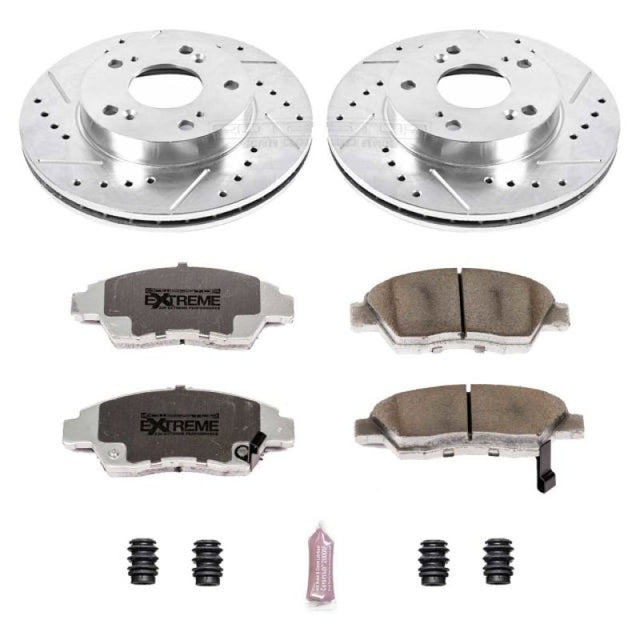 Power Stop 06-11 Honda Civic Front Z26 Street Warrior Brake Kit - RPL Performance