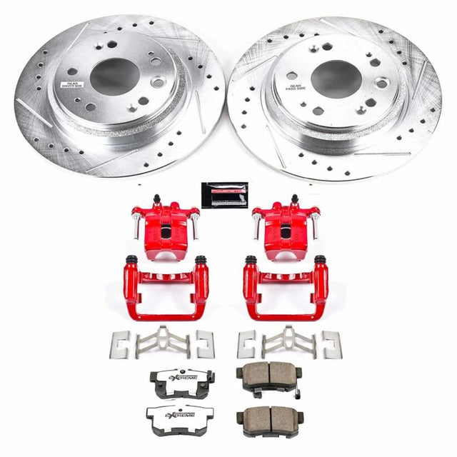 Power Stop 02-04 Acura RL Rear Z26 Street Warrior Brake Kit w/Calipers - RPL Performance