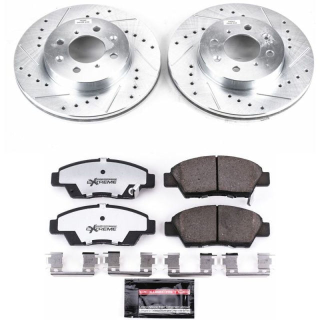 Power Stop 09-14 Honda Fit Front Z26 Street Warrior Brake Kit - RPL Performance