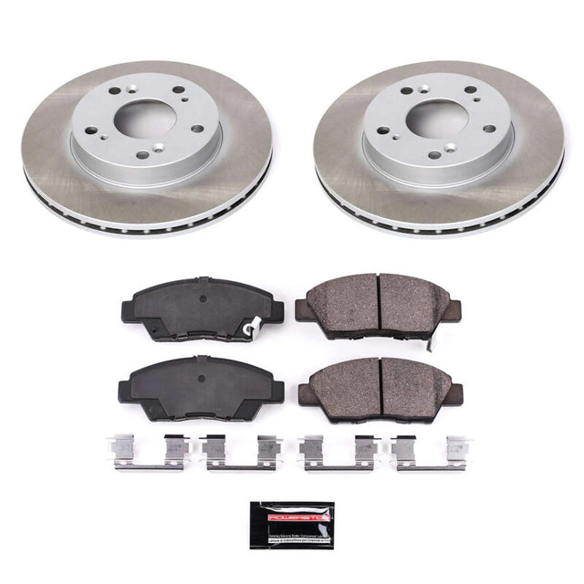 Power Stop 11-15 Honda CR-Z Front Semi-Coated Rotor Kit - RPL Performance