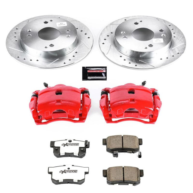 Power Stop 91-97 Honda Accord Rear Z26 Street Warrior Brake Kit w/Calipers - RPL Performance