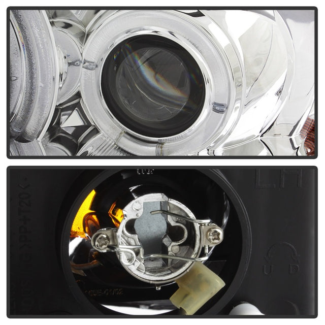 Spyder Honda Civic 06-08 2Dr Projector Headlights LED Halo Chrome High H1 Low H1 PRO-YD-HC06-2D-HL-C - RPL Performance