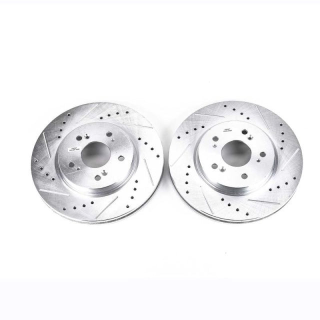 Power Stop 07-12 Acura RDX Front Evolution Drilled & Slotted Rotors - Pair - RPL Performance