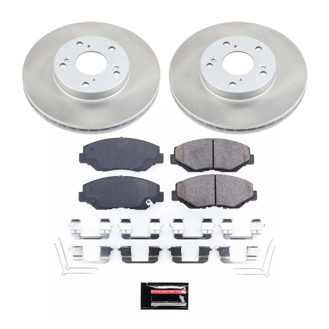 Power Stop 03-11 Honda Element Front Semi-Coated Rotor Kit - RPL Performance