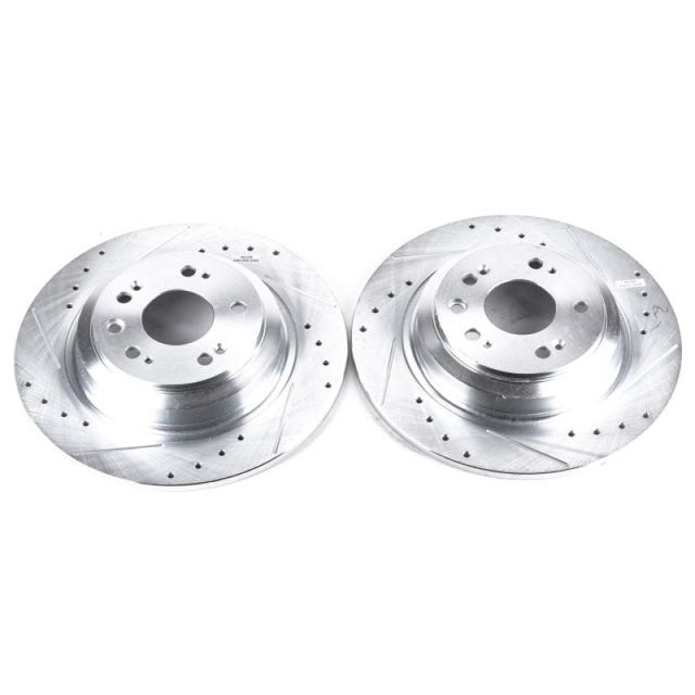 Power Stop 09-14 Acura TL Rear Evolution Drilled & Slotted Rotors - Pair - RPL Performance