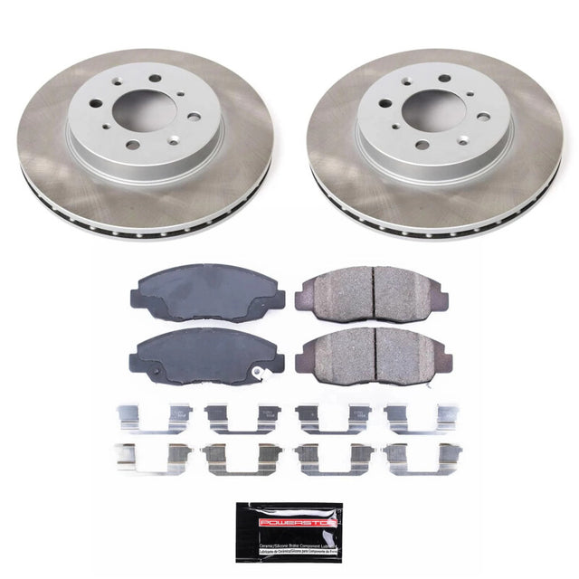 Power Stop 10-14 Honda Insight Front Semi-Coated Rotor Kit - RPL Performance