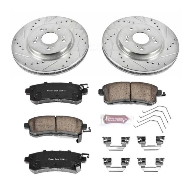 Power Stop 12-15 Honda Crosstour Front Z23 Evolution Sport Brake Kit - RPL Performance