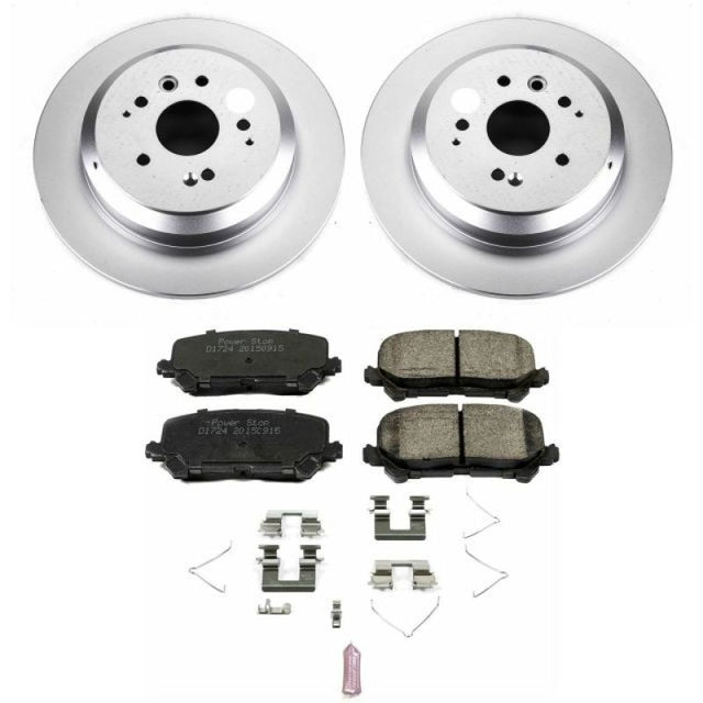 Power Stop 14-16 Acura MDX Rear Z17 Evolution Geomet Coated Brake Kit - RPL Performance
