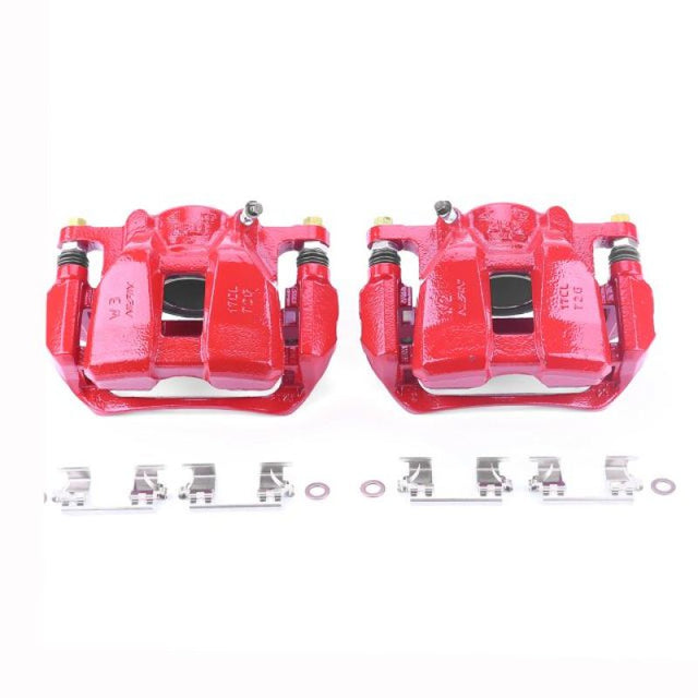 Power Stop 13-18 Honda Accord Front Red Calipers w/Brackets - Pair - RPL Performance
