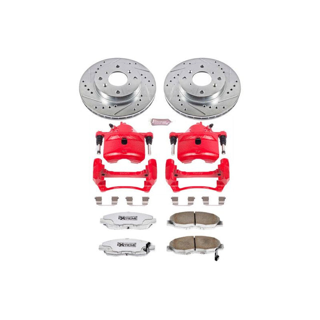 Power Stop 98-02 Honda Accord Front Z26 Street Warrior Brake Kit w/Calipers - RPL Performance