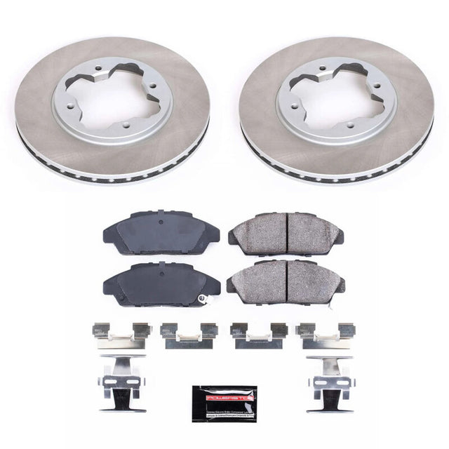 Power Stop 90-93 Honda Accord Front Semi-Coated Rotor Kit - RPL Performance