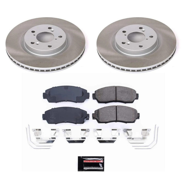 Power Stop 11-14 Honda Odyssey Front Semi-Coated Rotor Kit - RPL Performance