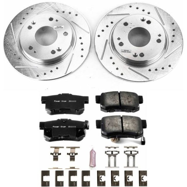 Power Stop 11-15 Honda CR-Z Rear Z23 Evolution Sport Brake Kit - RPL Performance