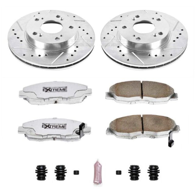 Power Stop 06-11 Honda Civic Front Z26 Street Warrior Brake Kit - RPL Performance