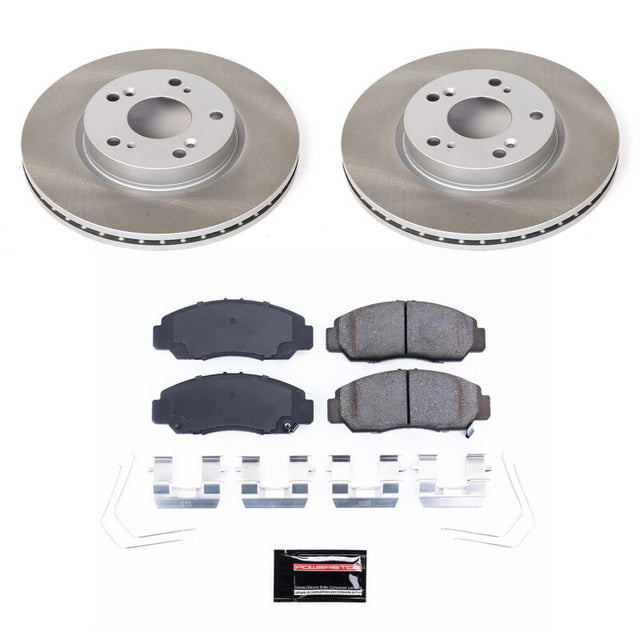Power Stop 12-15 Honda Civic Front Semi-Coated Rotor Kit - RPL Performance