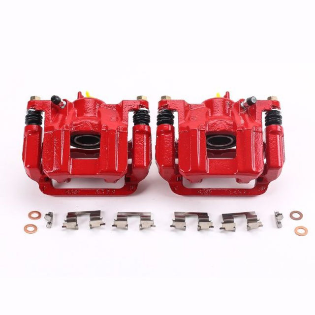 Power Stop 11-17 Honda Odyssey Rear Red Calipers w/Brackets - Pair - RPL Performance