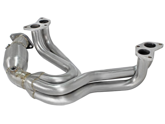 aFe 12-17 Toyota 86 / FRS / BRZ Twisted Steel 304 Stainless Steel Long Tube Header w/ Cat - RPL Performance