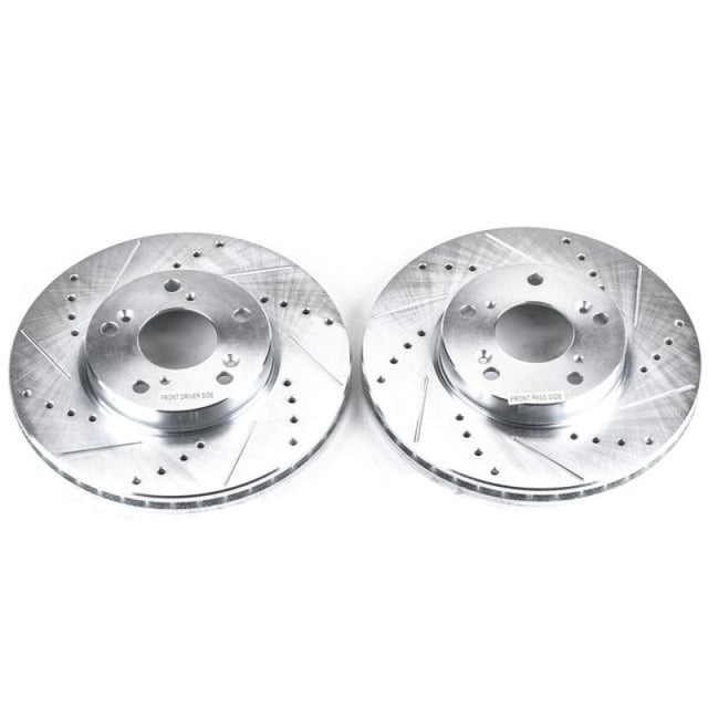 Power Stop 14-15 Acura ILX Front Evolution Drilled & Slotted Rotors - Pair - RPL Performance
