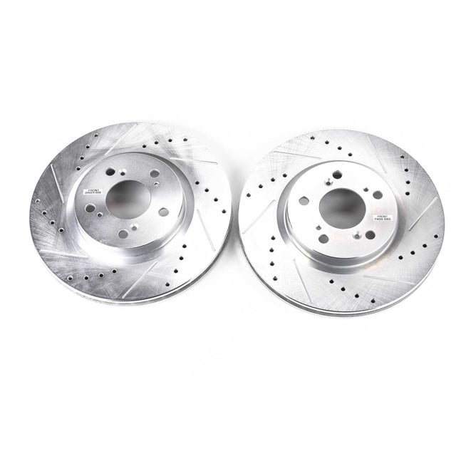 Power Stop 05-12 Acura RL Front Evolution Drilled & Slotted Rotors - Pair - RPL Performance