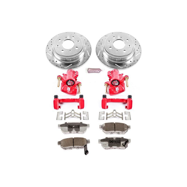 Power Stop 94-01 Acura Integra Rear Z26 Street Warrior Brake Kit w/Calipers - RPL Performance