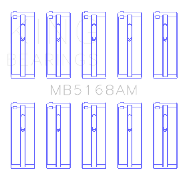 King Engine Bearings Honda F22B/H22A (Size +1.0mm) Main Bearing Set