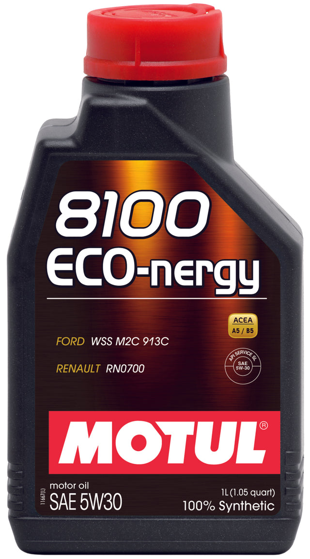 Motul 1L Synthetic Engine Oil 8100 5W30 ECO-NERGY - Ford 913C - RPL Performance
