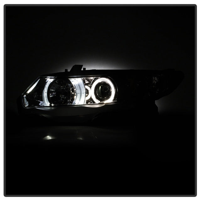 Spyder Honda Civic 06-08 2Dr Projector Headlights LED Halo Chrome High H1 Low H1 PRO-YD-HC06-2D-HL-C - RPL Performance