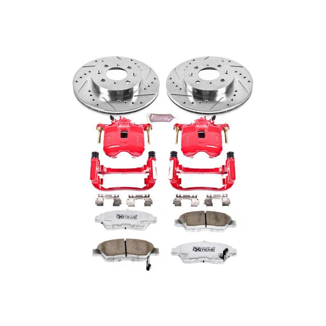 Power Stop 07-08 Honda Fit Front Z26 Street Warrior Brake Kit w/Calipers - RPL Performance