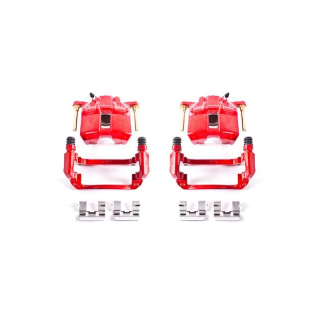 Power Stop 03-07 Honda Accord Front Red Calipers w/Brackets - Pair - RPL Performance