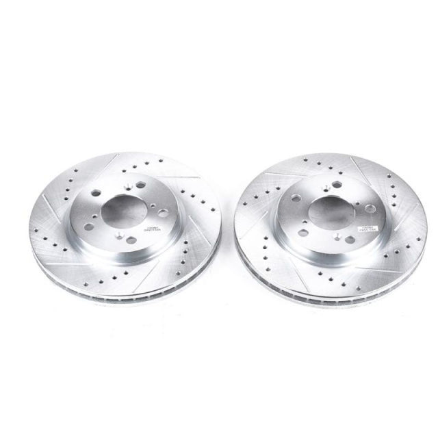 Power Stop 05-10 Honda Odyssey Front Evolution Drilled & Slotted Rotors - Pair - RPL Performance