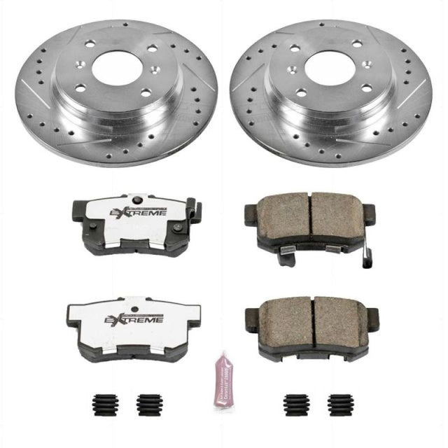 Power Stop 92-96 Honda Prelude Rear Z26 Street Warrior Brake Kit - RPL Performance