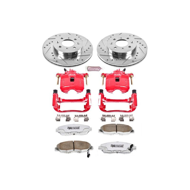Power Stop 94-01 Acura Integra Front Z26 Street Warrior Brake Kit w/Calipers - RPL Performance