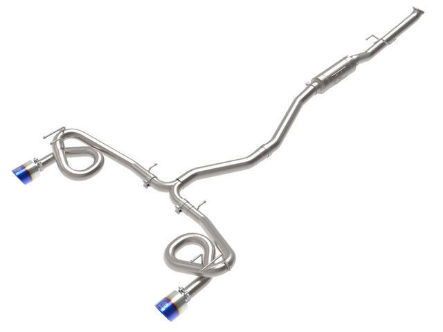 aFe POWER Takeda 22-23 Honda Civic Si I4-1.5L (t) 2.5in to 3in 304 SS CB Exhaust - Blue Flame Tips - RPL Performance