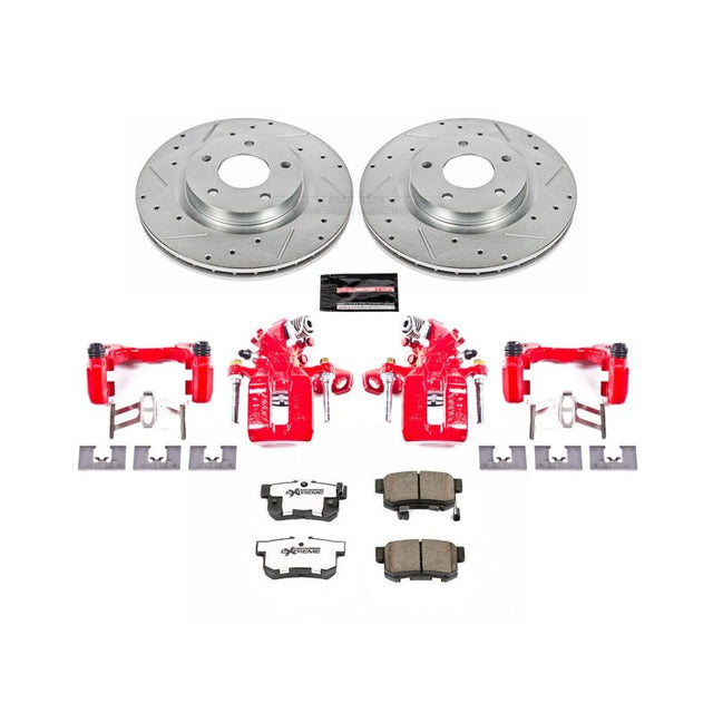 Power Stop 16-18 Acura ILX Rear Z26 Street Warrior Brake Kit w/Calipers - RPL Performance