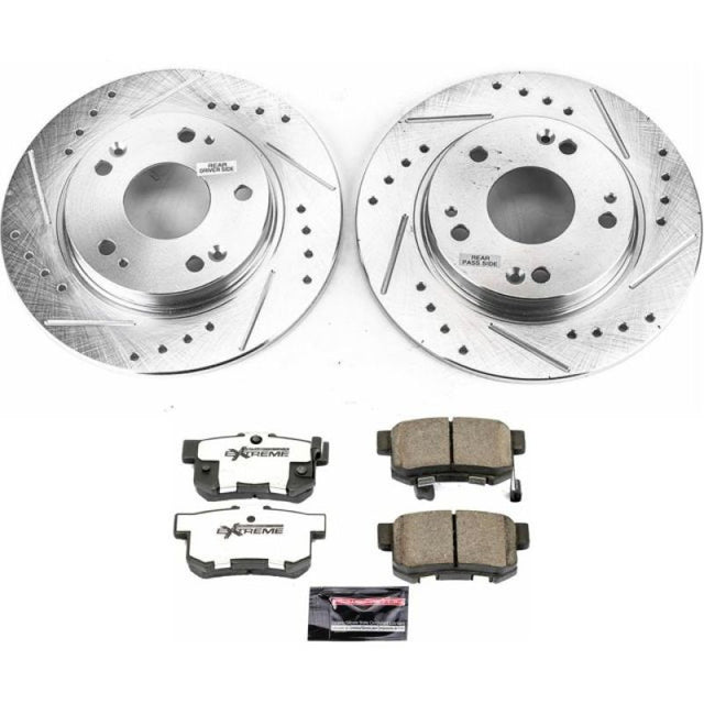 Power Stop 11-15 Honda CR-Z Rear Z26 Street Warrior Brake Kit - RPL Performance