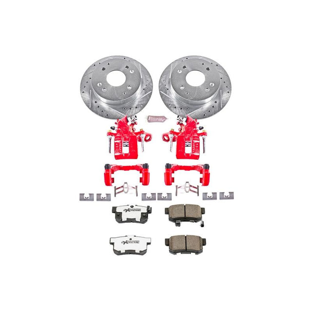 Power Stop 13-15 Acura ILX Rear Z26 Street Warrior Brake Kit w/Calipers - RPL Performance
