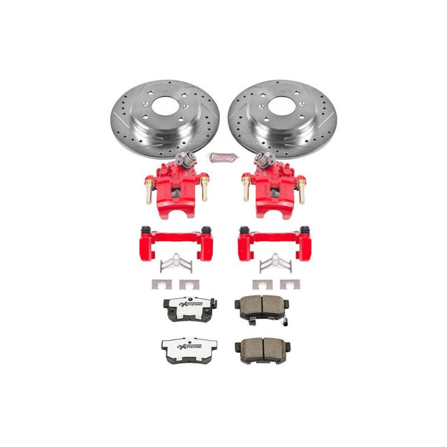 Power Stop 92-96 Honda Prelude Rear Z26 Street Warrior Brake Kit w/Calipers - RPL Performance
