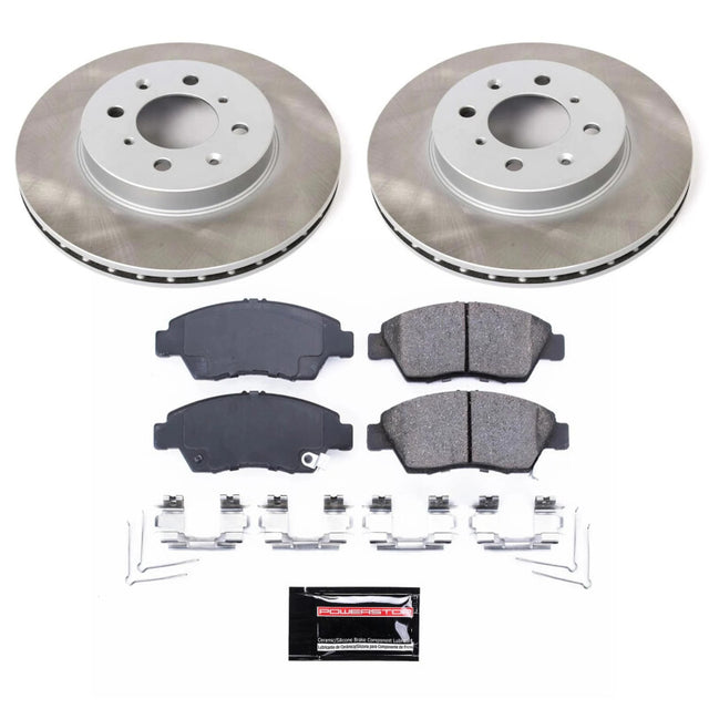 Power Stop 03-05 Honda Civic Front Semi-Coated Rotor Kit - RPL Performance
